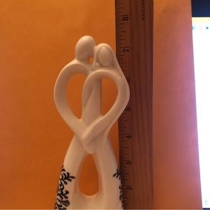 Couple figurine ceramic - wedding topper or decor
